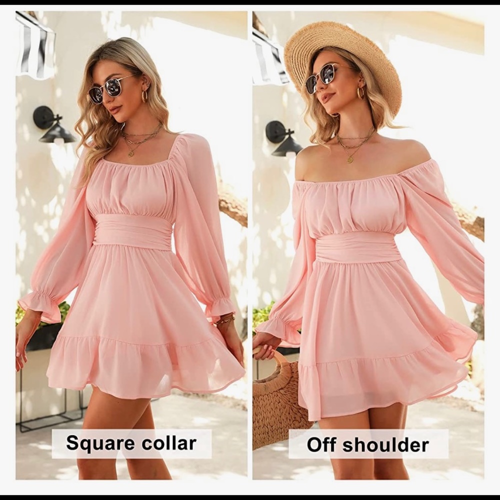 Pink Casual Mini Dress. Long Sleeve. Size 2XL. BRAND NEW.